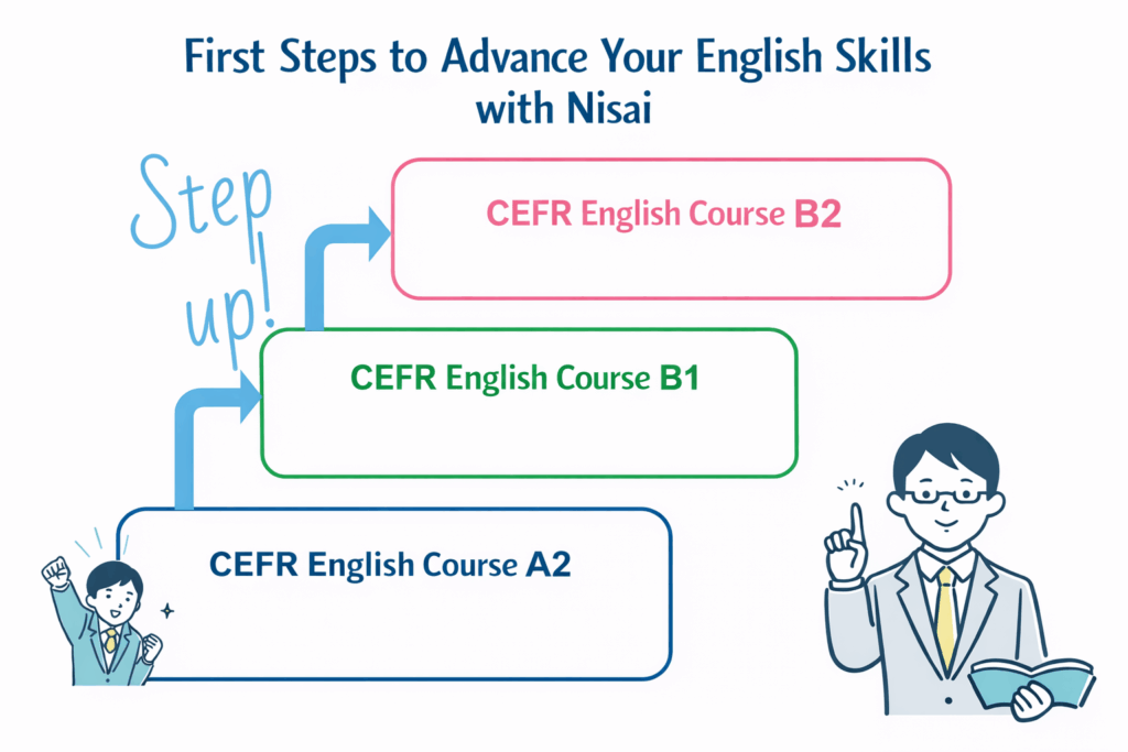 Start by improving your English skills and solidify your foundation with the CEFR English course