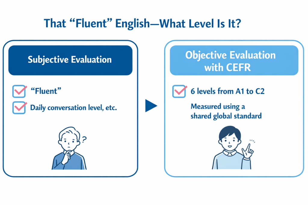 My mom friend's child is fluent... The global standard "CEFR" will help you to resolve your vague anxiety
