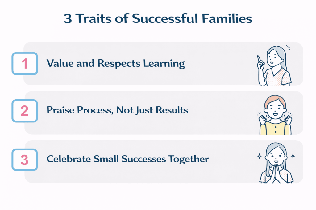 Learning from Nisai students: Commonalities between families who dramatically improved their English skills