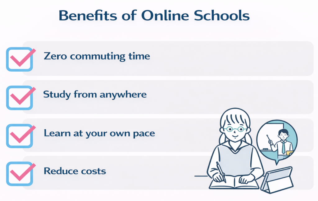 The appeal of online international schools: Easy to start without commuting to school