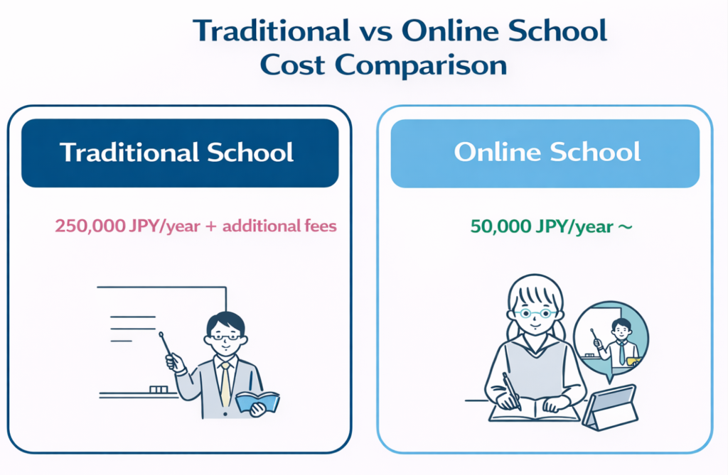 Compare online international schools with on-campus schools! Tuition fees and features