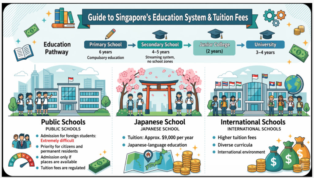 Educational system, admissions system, and estimated average tuition fees
