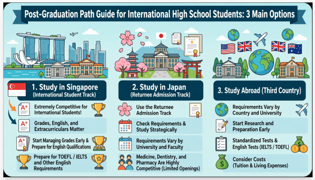 Regarding career paths and curriculum after graduating from an international school in high school.